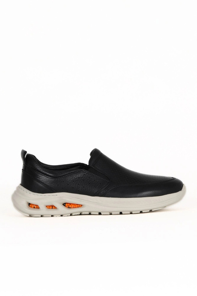 Bueno Shoes حذاء كاجوال رجالي من الجلد باللون الأسود من مارسيل 07ma28252522