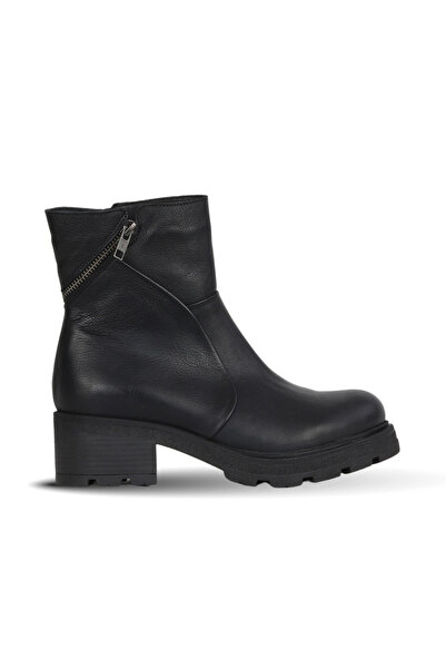 Bueno Shoes Black Leather Women's Wedge Heeled Boots 01Wf0801