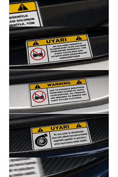 NET REKLAM Araba Uyarı Sticker | 3 Parça UV Baskı Folyo Sticker > Yeni Nesil ...