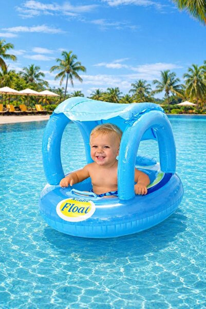 RAMEH Gölgelikli Tenteli Çocuk Deniz Simiti Baby Float Bebek Deniz Simiti 0-3...