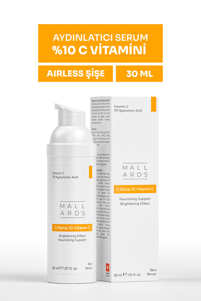Mallards C-Force 10 Serum, Aydınlatıcı C Vitamini Serumu (%10), 30 ml