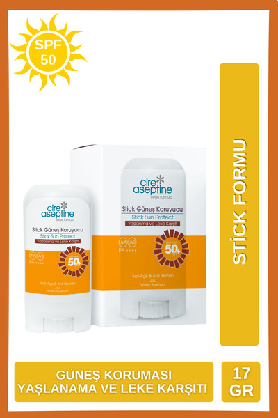 CIRE ASEPTINE Stick Sunscreen - Anti-Aging and Anti-Blemish 50Spf 17Gr