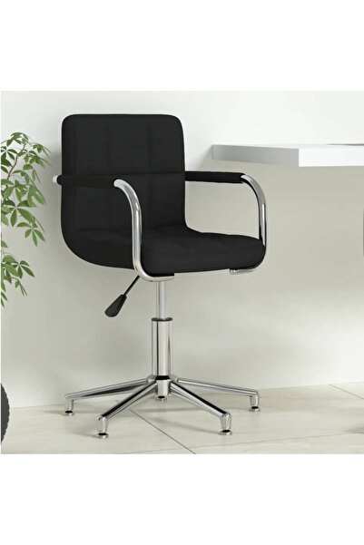 Concept Scaun de birou pivotant, negru, material textil