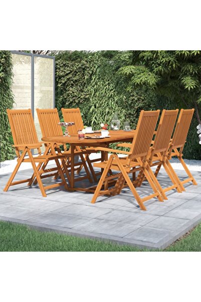 Concept Set mobilier de grădină, 7 piese, lemn masiv de acacia