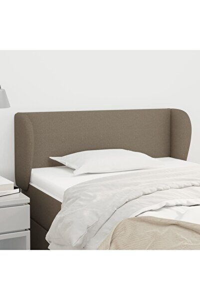 Concept Tăblie de pat cu aripioare gri taupe 103x23x78/88 cm textil