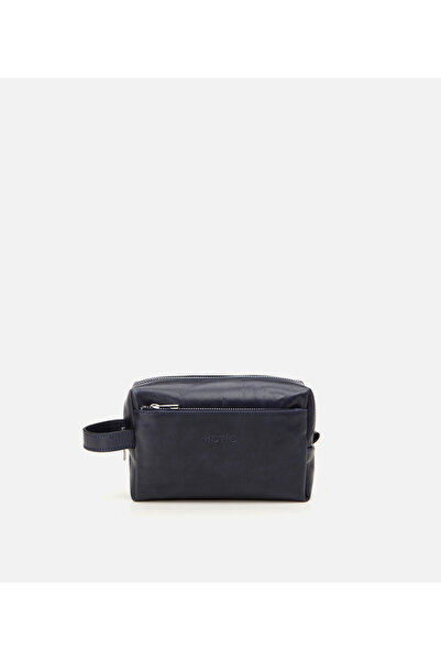 Hotiç Men's Leather Navy Blue Handbag