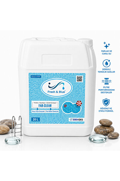 Fresh & Blue 20 L Havuz Suyu Parlatıcı Topaklayıcı Sürekli Temizleyici
