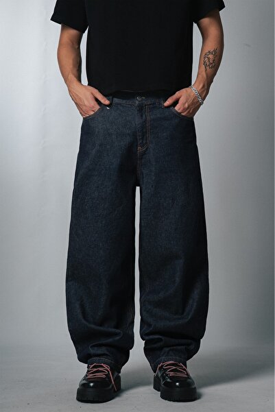 Crupt Studio Pantaloni de blugi pentru bărbați, croială super largă, Mass Cut