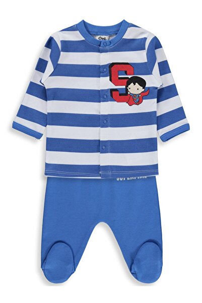 Civil Baby Set de pijamale cu imprimeu Superman pentru 1-9 luni - Albastru