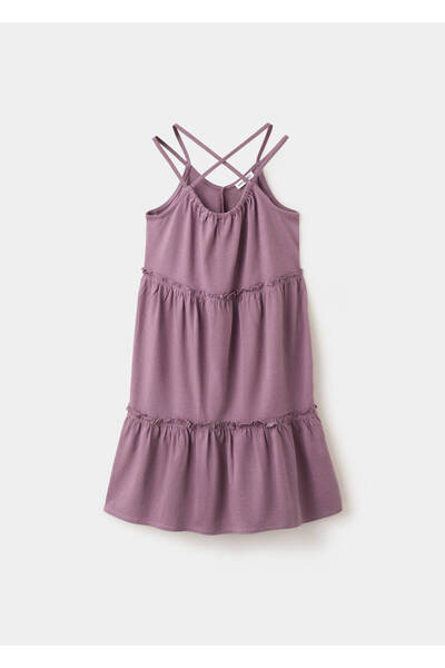 MANGO Kids Fırfırlı kısa elbise