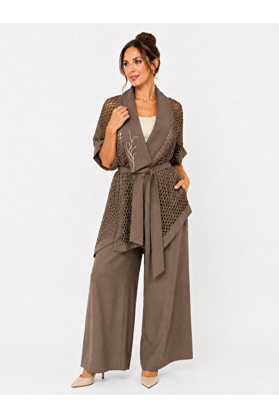 TUGBA COLLECTION YENİ SEZON FİLE TASARIMLITUNİK PANTOLON TAKIMI SADE KIK & ZARİF