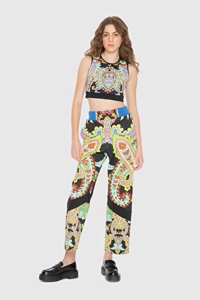 Manimani Etnik Desenli Crop Top