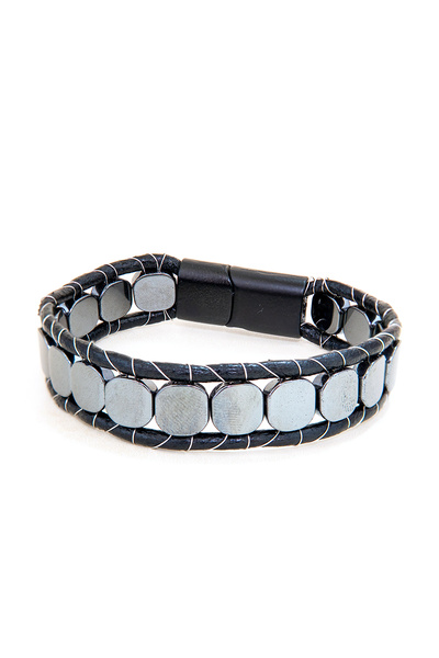 Perlavita Premium Natural Stone Design Leather Bracelet Series – Real Natural...