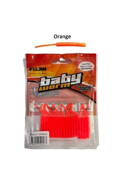 Fujin Baby Worm 5.2 Cm Floating Lrf Silikonu Orange