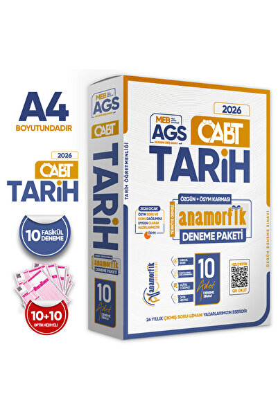 Anamorfik Yayınları 2026 KPSS MEB-AGS ÖABT Anamorfik Tarih Öğretmenliği Özgün...