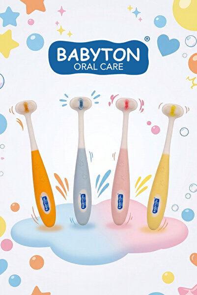 BABYTON Toothhugger 3 Yönlü Çocuk Diş Fırçası Pinky