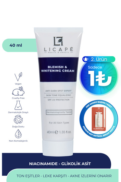 Licape Leke Kremi Ve Cilt Beyazlatıcı Krem 40ml