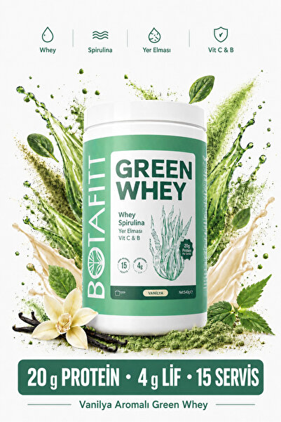 Botafitt GREEN WHEY Vanilya: 20g Protein ve 4g Lif Desteği – Whey Proteini, İ...