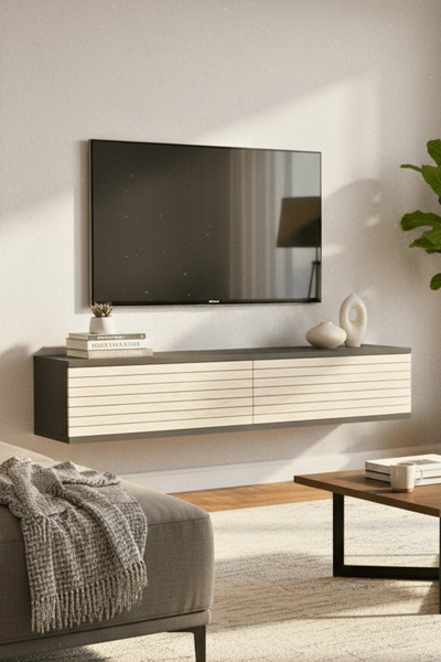 cnyr TDA1214AT - ZEYNEP120 DUVARA MONTAJ TV STAND, TV RAFI, TV SEHPASI ANTRAS...
