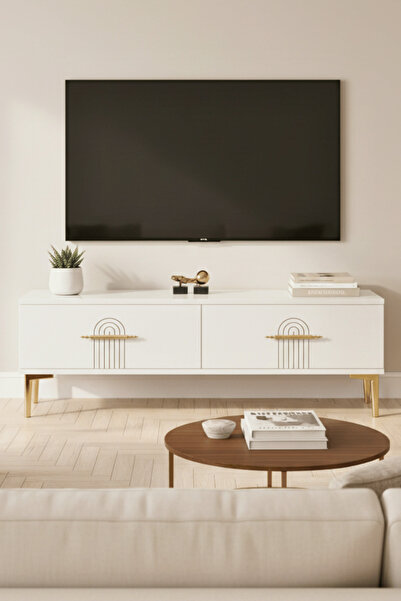 cnyr TSA1215B - İDATV120 TV STAND, TV SEHPASI BEYAZ 120CM