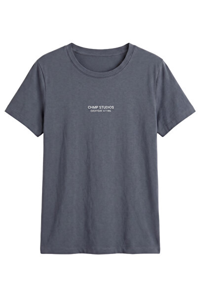 The Champ Clothing Γυναικείο μπλουζάκι oversized CHMP STUDIOS με στάμπα και σ...