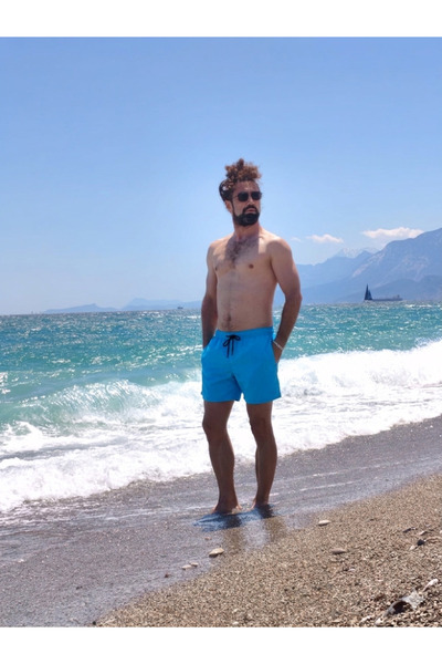 Gönültaş Erkek Plaj Şortu Hızlı Kuruyan Kumaş, Cepli