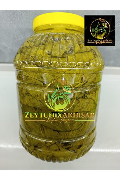 ZeytunixAkhisar Doğal Salamura Manisa Sultaniye Asma Yaprağı (5 lt. Pet Kavanoz)