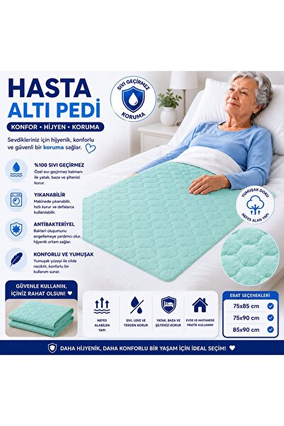 CDE Yıkanabilir,sıvı Geçirmez Ve Kapitoneli Hasta Altı Yatak Örtüsü (75X85 CM)