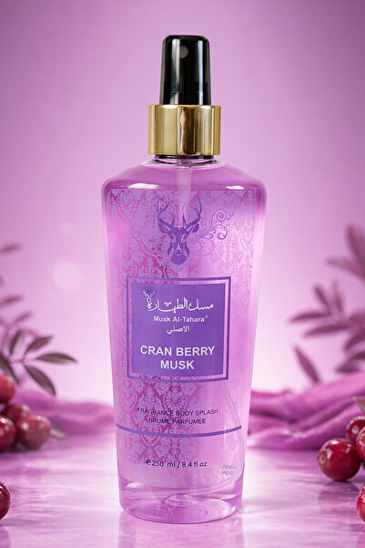 MUSK AL TAHARA Kızılcık Misk Vücut Spreyi 250 ml Tatlı, Meyvemsi Ve Canlandır...