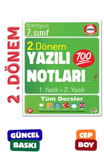 Tonguç Yayınları 7. Sınıf Yazılı Notları 2. Dönem 1 Ve 2. Yazılı