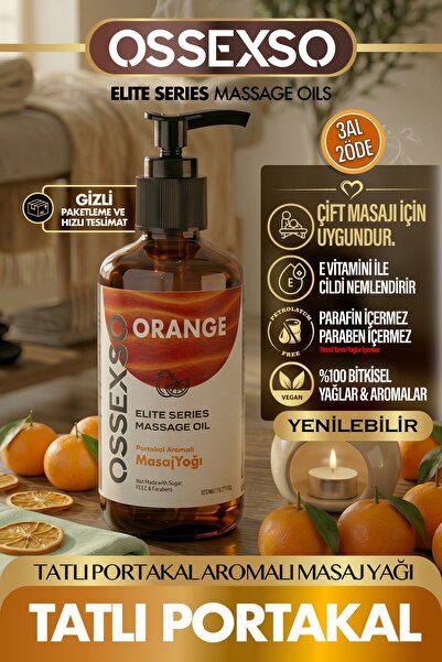 OSSEXSO Yenilebilir Doğal Portakallı Afro-dizyak Etkili Aromaterapi Masaj Yağ...