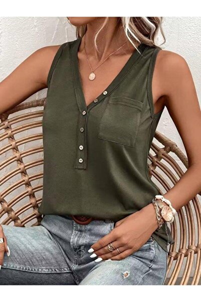 Generic Brand Women's Strappy Front Buttoned Viscose Blouse