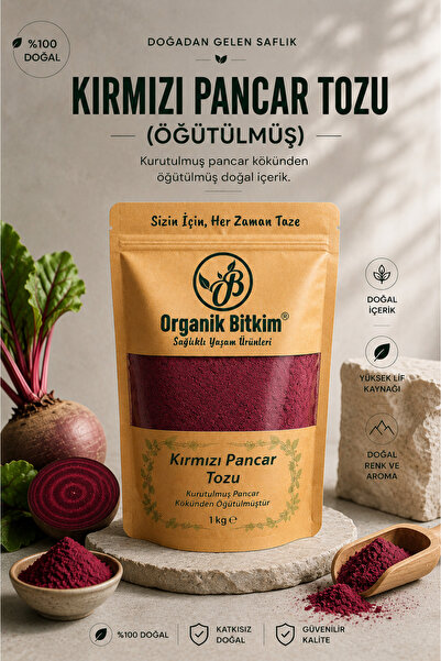 OB Organik Bitkim Kırmızı Pancar Tozu (Öğütülmüş) 1 kg