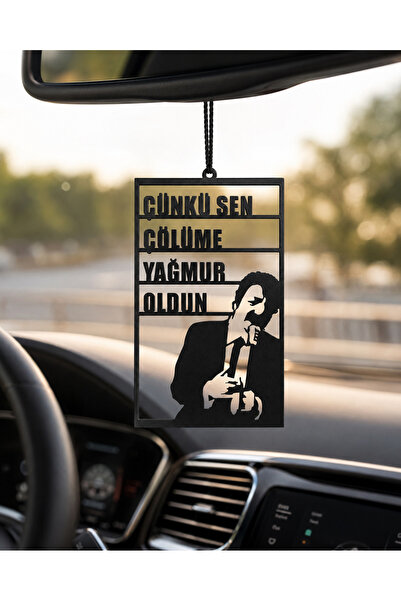 karbonsoft Araba Süsü Ahşap Müslüm Gürses Dikiz Aynası Süsü Hediyelik Eşya Ot...