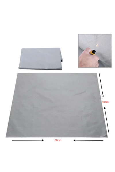 izoval Kamp Ocağı Kamp Ateşi Kamp Sobası Altı Yanmaz 3 Katlı Mat 50x50cm