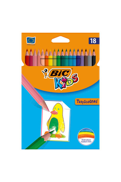 Bic Creioane colorate Kids Tropicolors 2,9 mm, 18 buc.