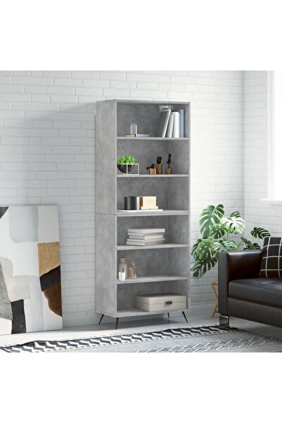 Concept Dulap înalt, gri beton, 69,5x32,5x180 cm, lemn compozit