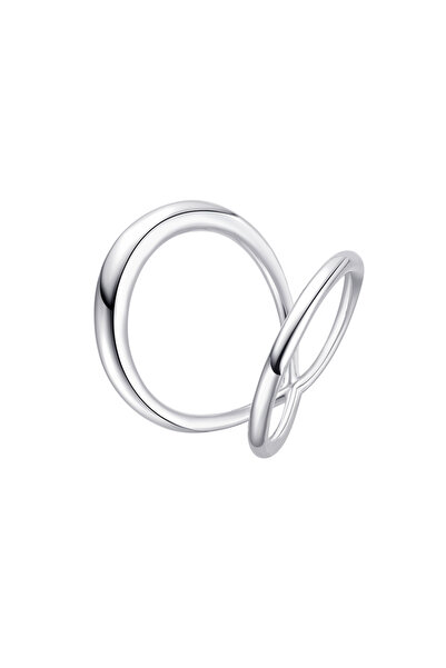 Lisa&Co. Charming Silver Ring 53 mm / Rhodium plated silver / No stones