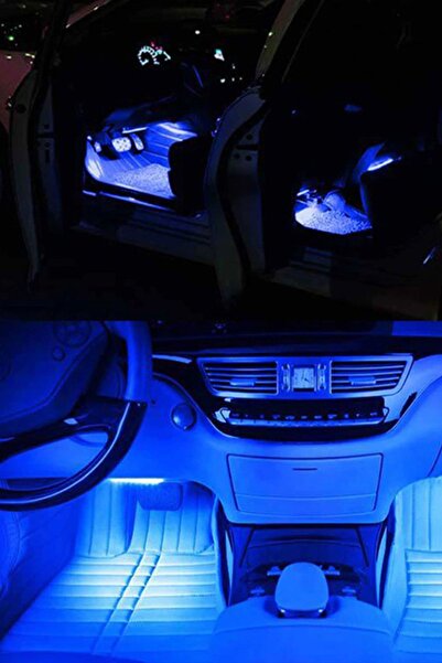 ASTRA LED Araç İçi Aydınlatma RGB Ayak Altı Led Sese Duyarlı Müziğe Duyarlı 12 Led Kumandalı Ambiyans Çakmaklık Girişli