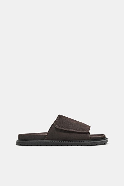 Pull & Bear Düz deri sandalet