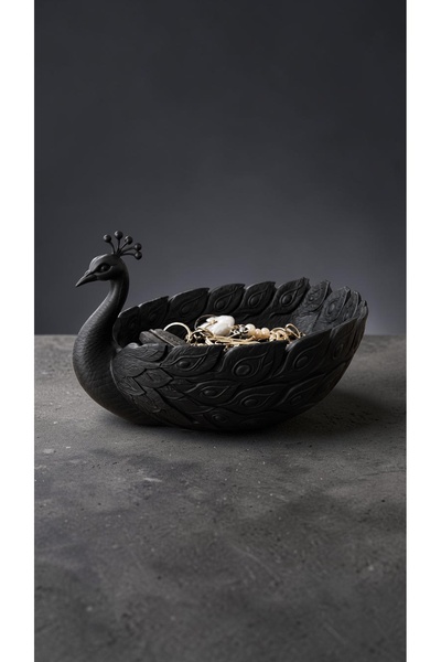 Belupa Decorative Jewelry Bowl with Peacock Figure, Jewelry Organizer, Home O...
