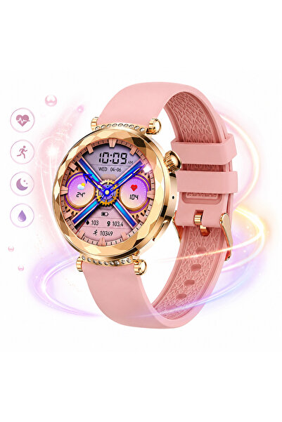 IBESPHERE Smartwatch Elegant Femei, Ecran AMOLED 390x390, Autonomie 7 zile, A...