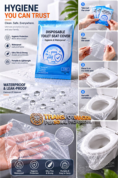 Transformacion Klozet Kapağı Kılıfı Hijyenik Seyahat Tek Kullanımlık Klozet WC Örtüsü 10 ADET 720808