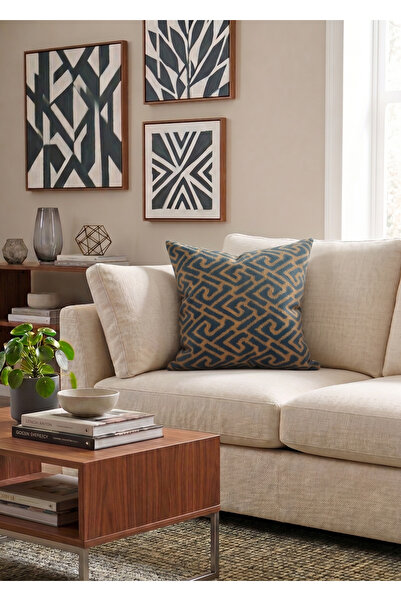 Bally Home Raschel Special Patterned Square Throw Pillow Cover