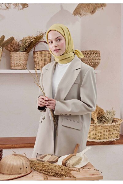 Freshscarfs Pamuk İpek Eşarp Tatlı Sarı