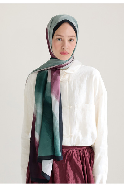 Freshscarfs Ombre Floş Viskon Şal Derin Yeşil
