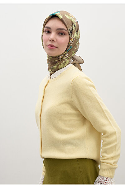 Freshscarfs Eșarfă din bumbac și viscoză cu model de flori și ploaie, în nuan...