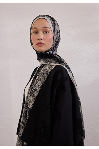 Freshscarfs Secret Elegance Desen Rami Şal Siyah