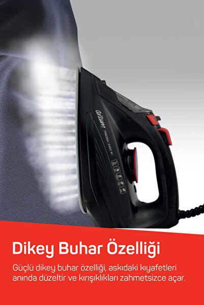 Arzum AR6020 Pressa 2400Watt Seramik Taban Buharlı Ütü,Şok Buhar