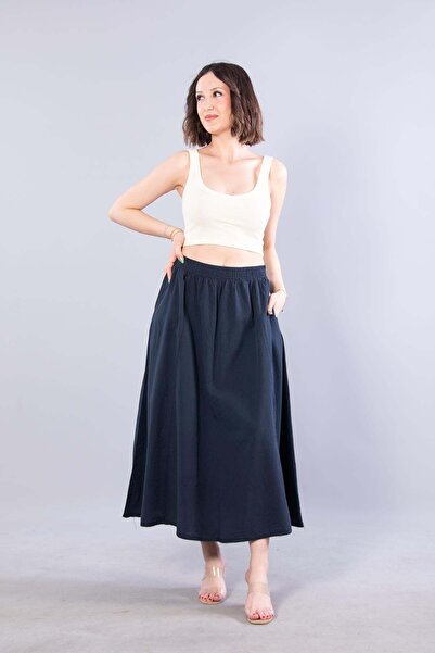 Mckanzie 4449 Poplin Uzun Etek